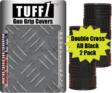 Show details for All Black 2 Pack TUFF1 Gun Grip - Double Cross Grip Black Picture of All Black 2 Pack TUFF1 Gun Grip - Double Cross Grip Black